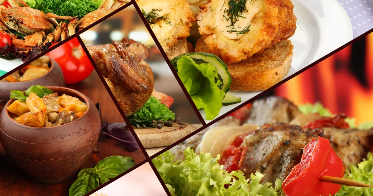 Food Glorious Food - Collage of tantalizing culinary dishes