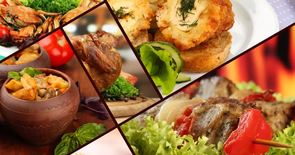 Food Glorious Food - Collage of tantalizing culinary dishes
